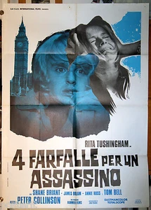 manifesto 2F film STRAIGHT ON TILL MORNING - 4 FARFALLE PER... Rita Tushingham - Foto 1 di 1