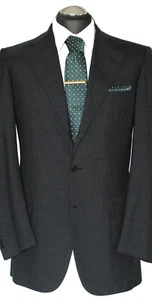Brioni Sakko Gr. 50 Palatino 21 Dunkelgrau handgenäht Grau Blau Neuw. NP: 3829€ - Bild 1 von 8
