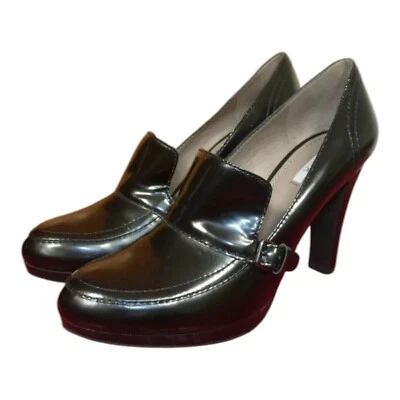 Zapatos Geox Respira para mujer Marie tacón alto negro charol zapatos de corte Reino Unido 4 Foto 1 de 4