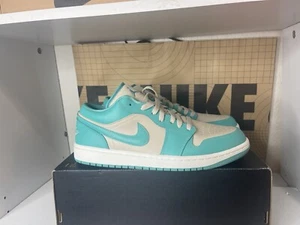 Nike Air Jordan 1 Low Women's 12 / Men's 10.5 Washed Teal Sail DC0774-131 New - Picture 1 of 8