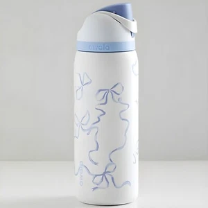 32oz Owala Urban Outfitter Exclusive Tied And True Blue Bows Bottle Cup For Gift - Picture 1 of 4