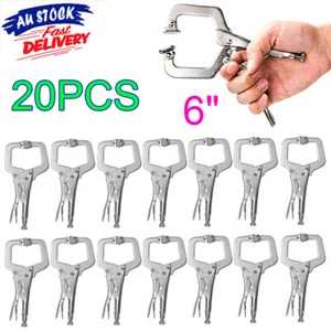 20pcs C-Clamps 6" Mig Welding Locking Plier Vise Vice Grip Set Heavy Duty Steel - Picture 1 of 10