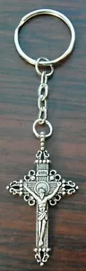 INRI Crucifix Keyring Catholic Key Ring - Photo 1 sur 3