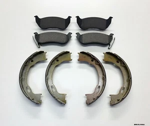 Rear Brake Pads & Parking Brake Shoes for Jeep Cherokee KJ 2002-2007 BRK/KJ/006A - Picture 1 of 4