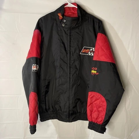 Vintage 90s Texaco Havoline Ernie Irvin Racing Nascar Jacket Men’s Medium Cover