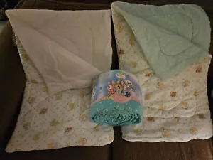 Vintage 1985 Riegel Morgan Teddy Beddy Bear Baby Blanket Nursery Set - Picture 1 of 8