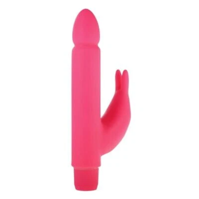 Vibratore rabbit doppio dildo vibrante con stimolatore per clitoride fallo rosa - Bild 1 von 4