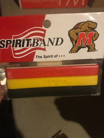 University Of Maryland Terrapins Terps 3 Rubber Wristbands Bracelets Buy1 Get 1* Cover