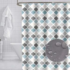 Duschvorhang 180 x 200cm Dicke Polyester Stoff Geometrisch Badezimmer Duschvo... - Bild 1 von 6