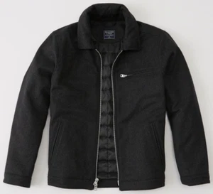 Men's Abercrombie A&F  Wool Jacket Made In ITALY Charcoal Grey Large - Brand New - Picture 1 of 4