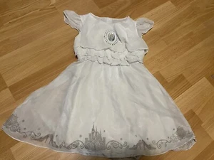 Disney Store Cinderella Sparkly White Dress Girls Size 4 - Picture 1 of 7
