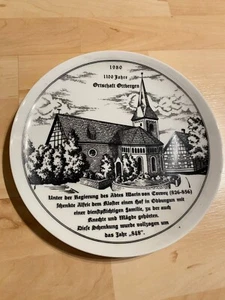 Jubiläumsteller 1100 Jahre Ottbergen, 1980 - Bild 1 von 2