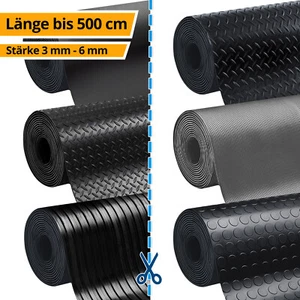 Gummiläufer Gummimatte Bodenmatte Bodenbelag 100cm Breite Noppenmatte Gummibelag - Bild 1 von 110