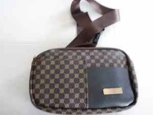 BROWN BUM BAG WITH GOLD HARDWARE - Picture 1 of 4
