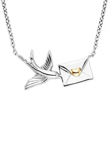 Chiama angeli ERN-LETTER-BIRD-BI collier donna rondine argento sterling 925 44 cm - Foto 1 di 2