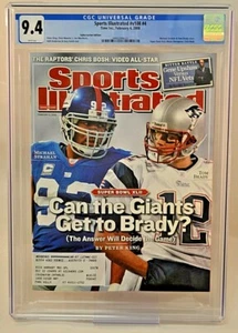 Sports Illustrated #v108#4 February 4 2008 Tom Brady Michael Strahan CGC 9.4 CL3 - Picture 1 of 3