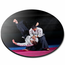 Round Mouse Mat - Aikido Martial Arts Karate Fight Office Gift #21120