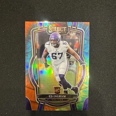Ed Ingram 2022 Panini Select #236 Club Level Tie Dye Prizm Rookie /25 Vikings RC - Image 1 of 4