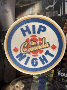 Hockey Night in Canada TRAGICALLY HIP Plaid FABRIC Vinyl Decal Sticker 3" - Picture 1 of 3
