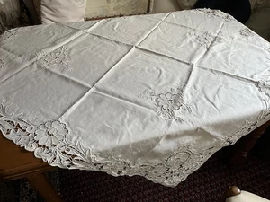 Vintage Tolle Tischdecke 130x130 - Bild 1 von 6