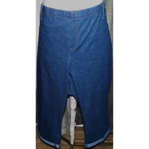 NWT Terra & Sky size 5X 32W / 34W stretch blend capris blue plus size women's - Picture 1 of 5