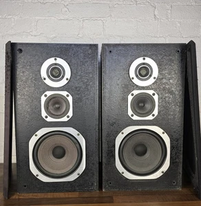 Altavoces altos de 3 vías Sanyo de colección - Modelo desconocido - Excelente estado de funcionamiento - Imagen 1 de 20