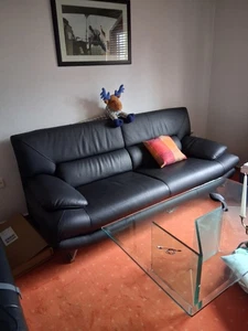 Ledercouch, Sofa, 3er, & 2er & 1 Sessel wie Neu - Bild 1 von 5