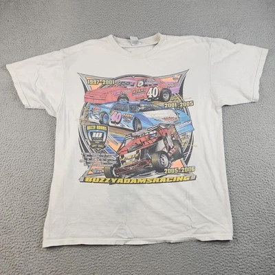 Camisa de carreras Buzzy Adams vintage para hombre XL Dirt Track Car Tee último modelo años 2000 Foto 1 de 4