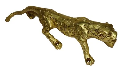 Figura de decoración del hogar manija de puerta de latón hecha a mano estilo victoriano con forma de pantera Foto 1 de 4