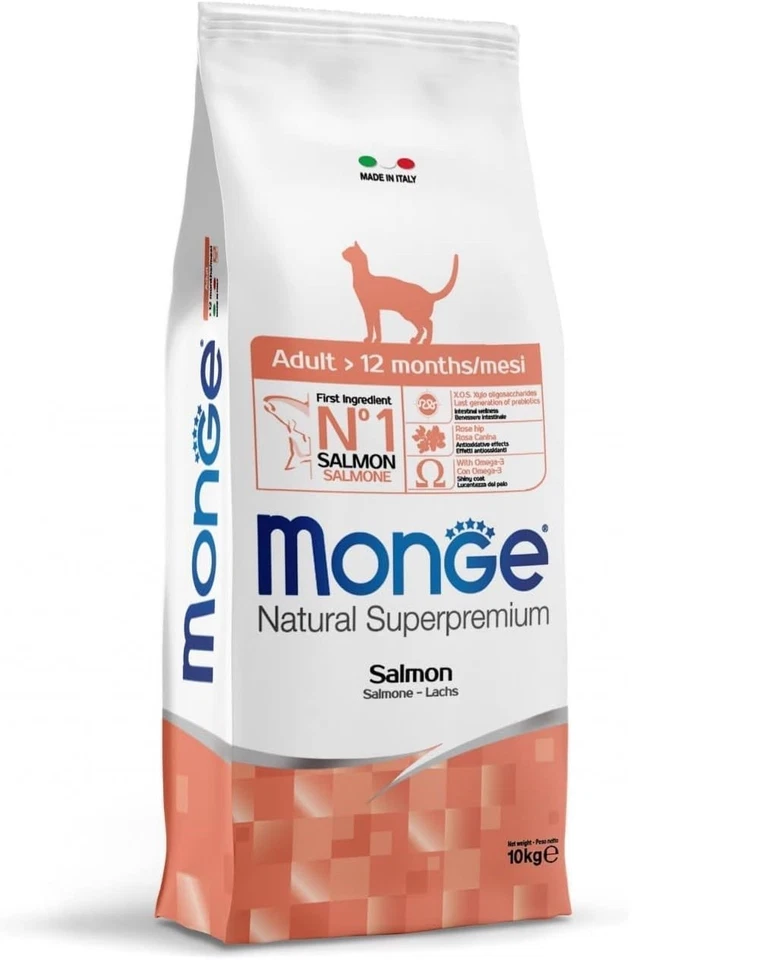 Monge Gatto Natural Superpremium Adult Salmone 2 Sacchi x 10 kg