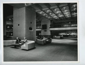 Barbican Hall Foyer Brutalism London c1970s Press Photo - Picture 1 of 2