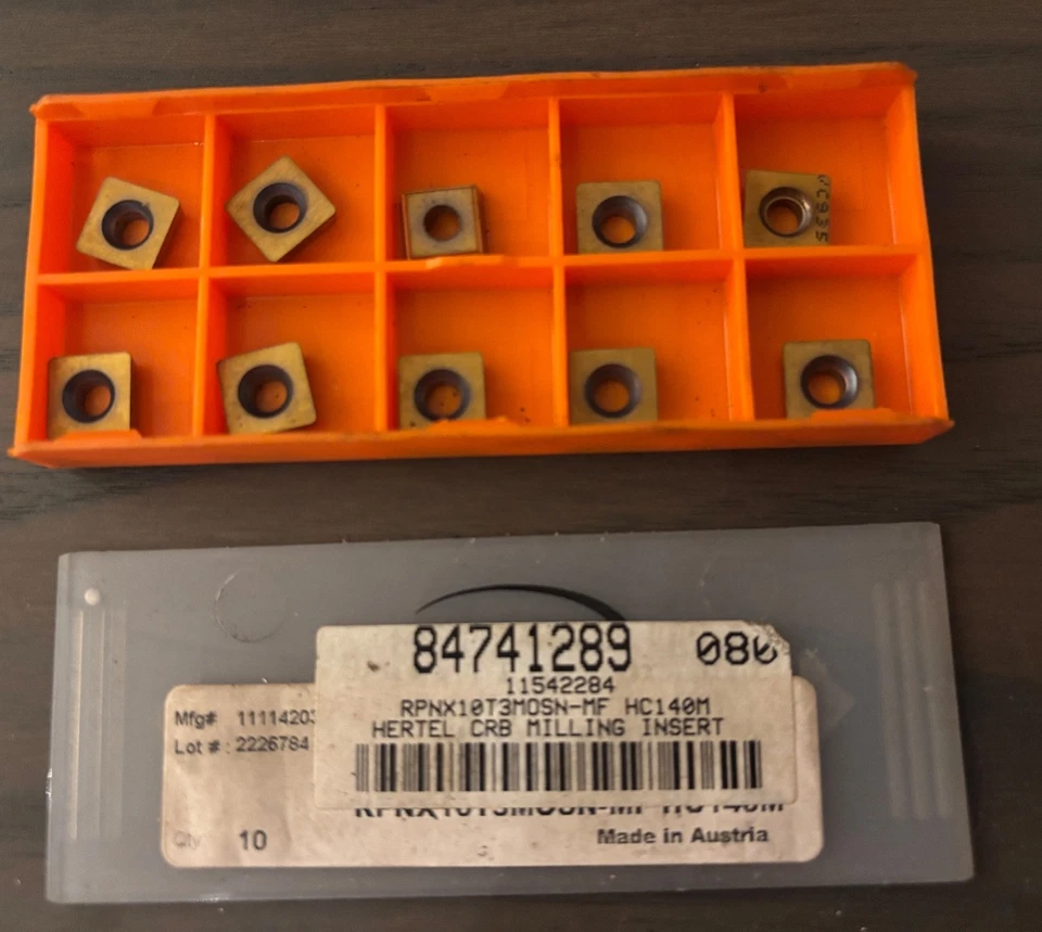 Insertos de carburo HERTEL - RPNX10T3MOSN-MF HC140M - Cantidad 10 - NUEVO Foto 1 de 1