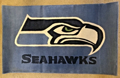 Officially Licensed NFL Seattle SEAHAWKS Floor Mat Rug, 3' x 5' NEW - Image 1 of 4
