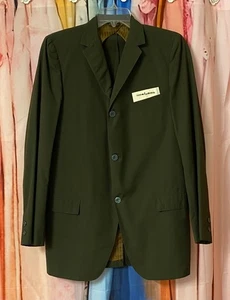 Vintage 50er Jahre ROCKABILLY Sport Mantel dunkeloliv 3 Btn Jacke Blazer 40 Slim - Bild 1 von 10