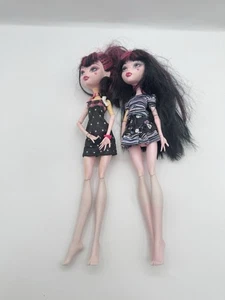Monster High Draculaura Lot of 2 Dolls 2008 Mattel Pink Black Hair Collectibles - Picture 1 of 20