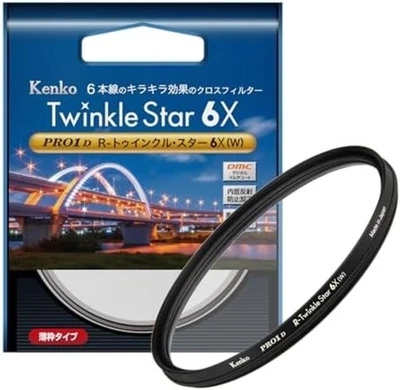 KENKO Cross Filter PRO1D R-Twinkle Star 6X (W) 58mm Cross effect 825822 F/S NEW - Image 1 of 4