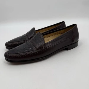 Zelli Herren Braun Echt Krokodilleder Slipper Halbschuh Schuhe Größe 13 - Bild 1 von 10