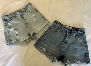 LOT OF 2 ABERCROMBIE & FITCH HIGH RISE CURVE LOVE SHORTS SIZE 24/00 - Picture 1 of 11