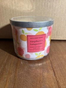 Bath & Body Works RASPBERRY TANGERINE 3 WICK CANDLE - Picture 1 of 4