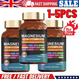 1-5X 12-in-1 Magnesium Capsule Complex - High Strength Magnesium Capsules-120PCS - Picture 1 of 15