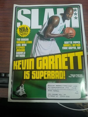 December 2007 SLAM MAG - KEVIN GARNETT - W/ KOBE & KIRILENKO POSTER - Image 1 of 3