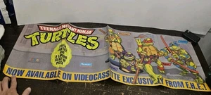 Teenage Mutant Ninja Turtles 1987 Now On Video Cassette Advertising Poster Vtg - Picture 1 of 7