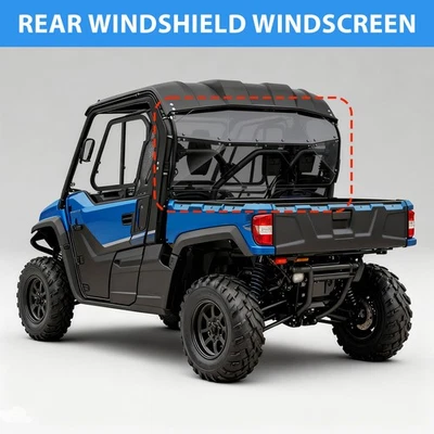 Parabrisas trasero tintado para Yamaha Viking 700 2013-up 2014 15 16 UTV Foto 1 de 4