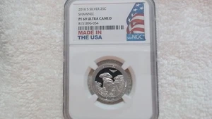 2016 S SILVER 25C SHAWNEE PF 69 ULTRA CAMEO A $25.00 NGC VALUE!!!! SEE PICS! - Picture 1 of 10