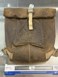 Zaino roll-top Bedouin Delireis - fatto a mano in Inghilterra tela cerata marrone/marrone - Foto 1 di 24