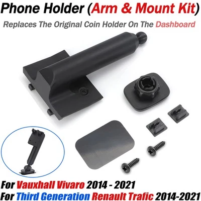 For Vauxhall Vivaro 2014-2021 Phone Arm & Mount,Cradle Holder Magnetic Universal - Image 1 of 4