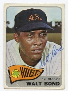 Walt Bond Signed 1965 Topps #109 Astros RARE Guaranteed Authentic KOA - Bild 1 von 2