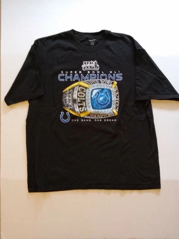 Reebok Indianapolis Colts Super Bowl XLI Champions Ring T Shirt Size 2xl XXL Cover