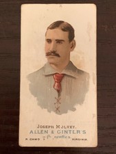 1888 N28 Allen & Ginter World Champions Baseball Card!!! Joseph Mulvey! Quakers