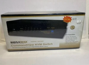 NEW Vintage Signamax COMMANDVIEW 6-PORT KVM SWITCH Factory Sealed NIB NOS - Picture 1 of 17